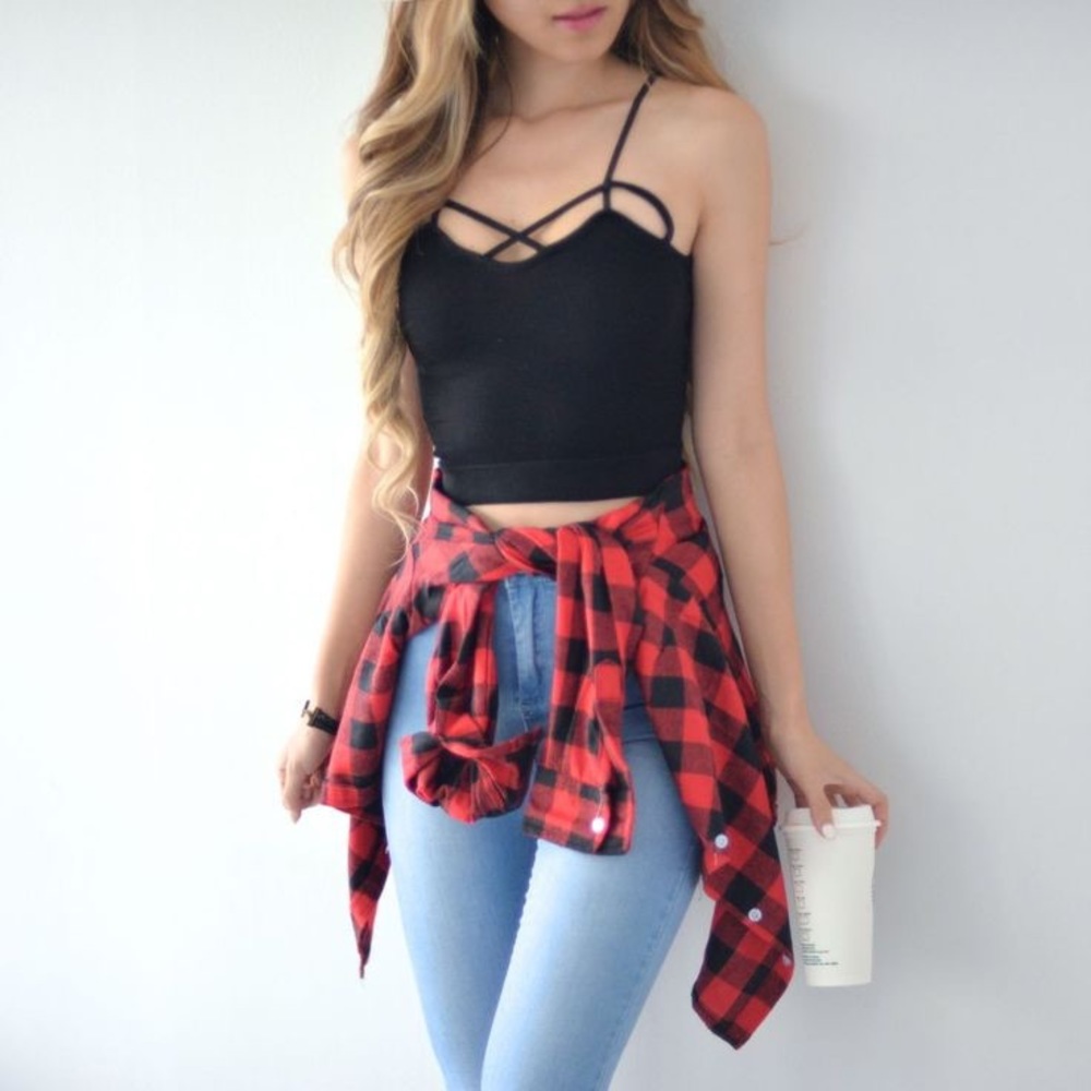 🌿kinna PacSun flannel skirt🌿